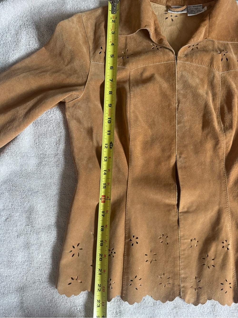 Vintage 100% Leather Suede Jacket - Picture 10 of 11